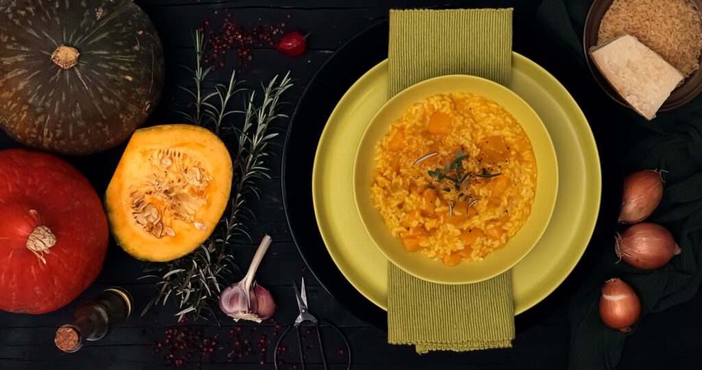 Risotto with squash