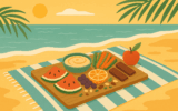 snack salutari da portare al mare: frutta, barrette, hummus e semi